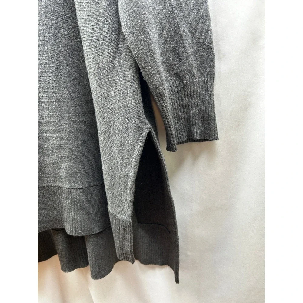 Soft Surroundings Sweater Tunic Women L Gray Cowl Neck Wool Cashmere Blend Cozy‎